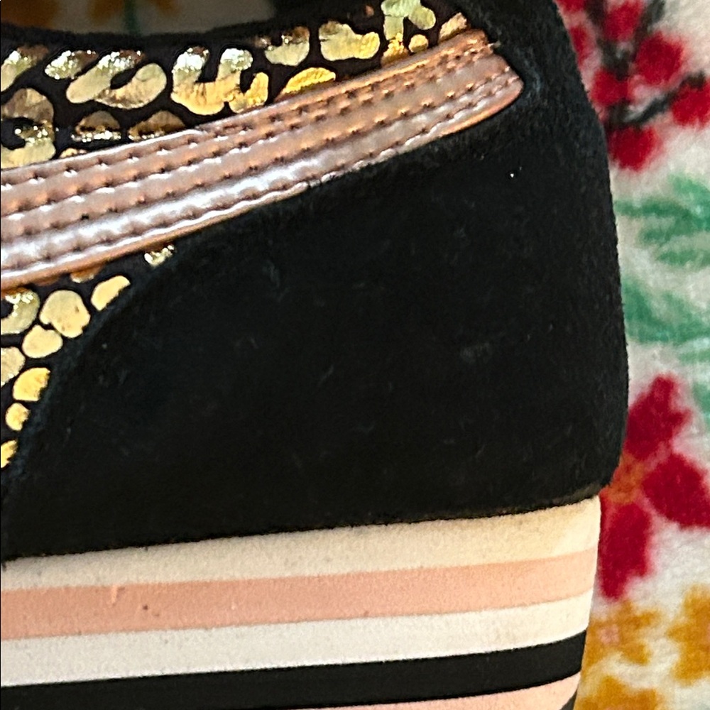Puma Women's Black and Gold Leopard Sneakers - Picture 10 of 11